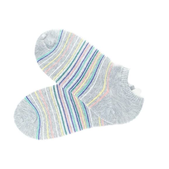 Women’s Two-Pack No-Show Socks - Retro Camera/Stripe NWOT - Picture 4 of 7